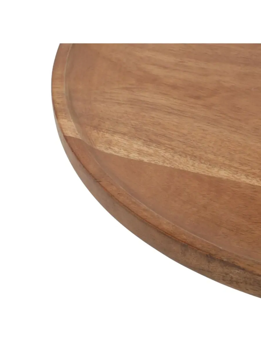 Круглый двухъярусный сервировочный поднос из акации от Gracious Dining Gibson Home — изображение 5 из 9, прозрачный