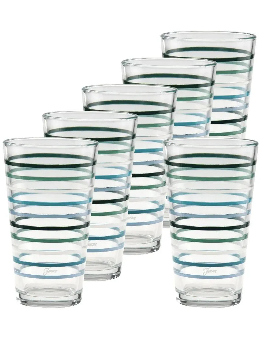 Набор из 6 стаканов Tapered Cooler, 0,47 л, с принтом Fiesta, Aegean Fiesta
