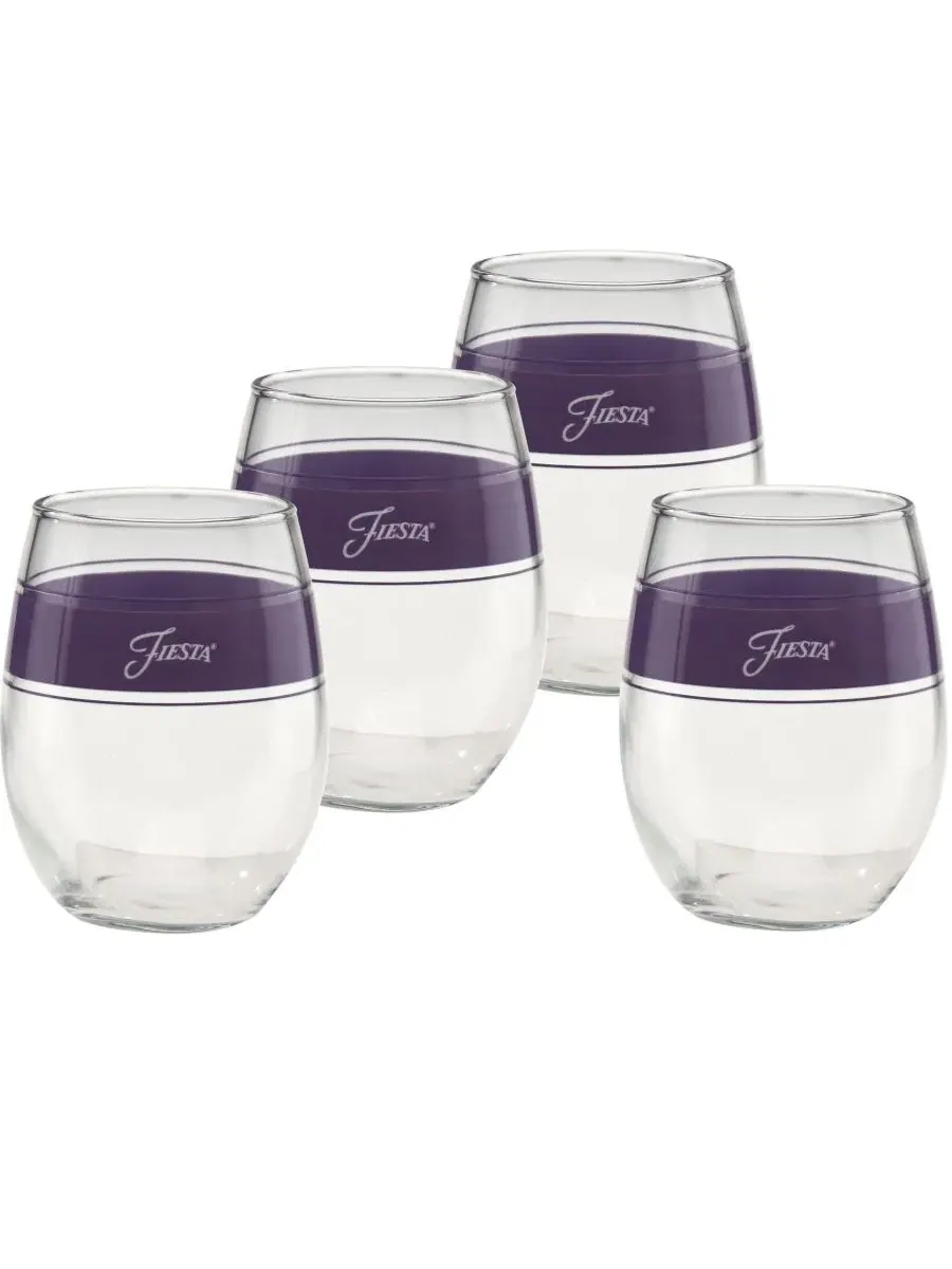 Набор из 4 бокалов для вина без ножки Lavender Frame Fiesta