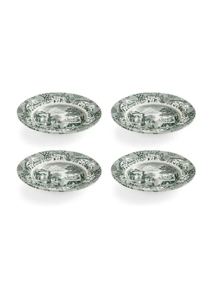 Тарелка для супа с узором Heritage Green Italian, набор из 4 шт. Spode