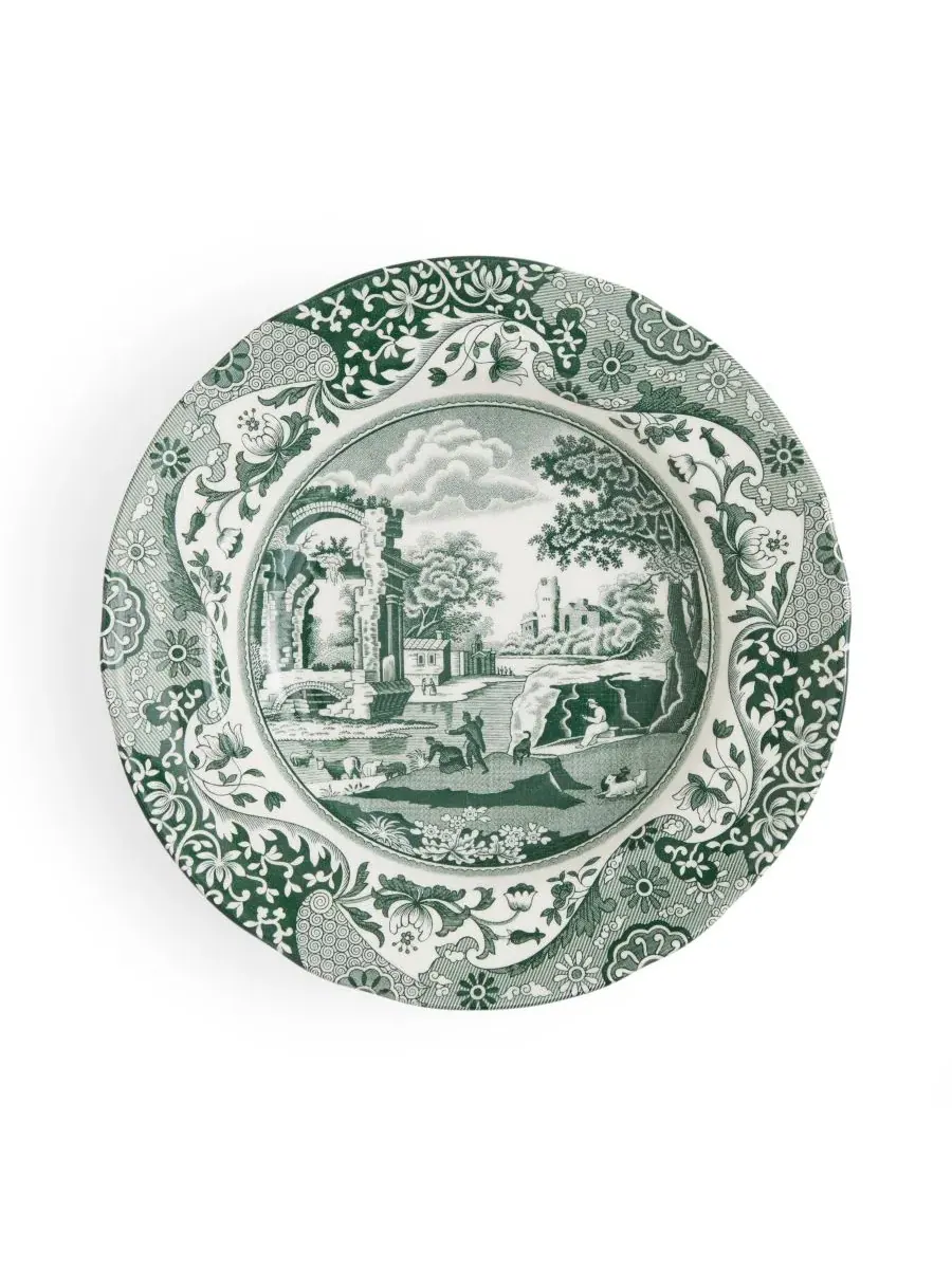Тарелка для супа с узором Heritage Green Italian, набор из 4 шт. Spode — изображение 4 из 10, зеленый