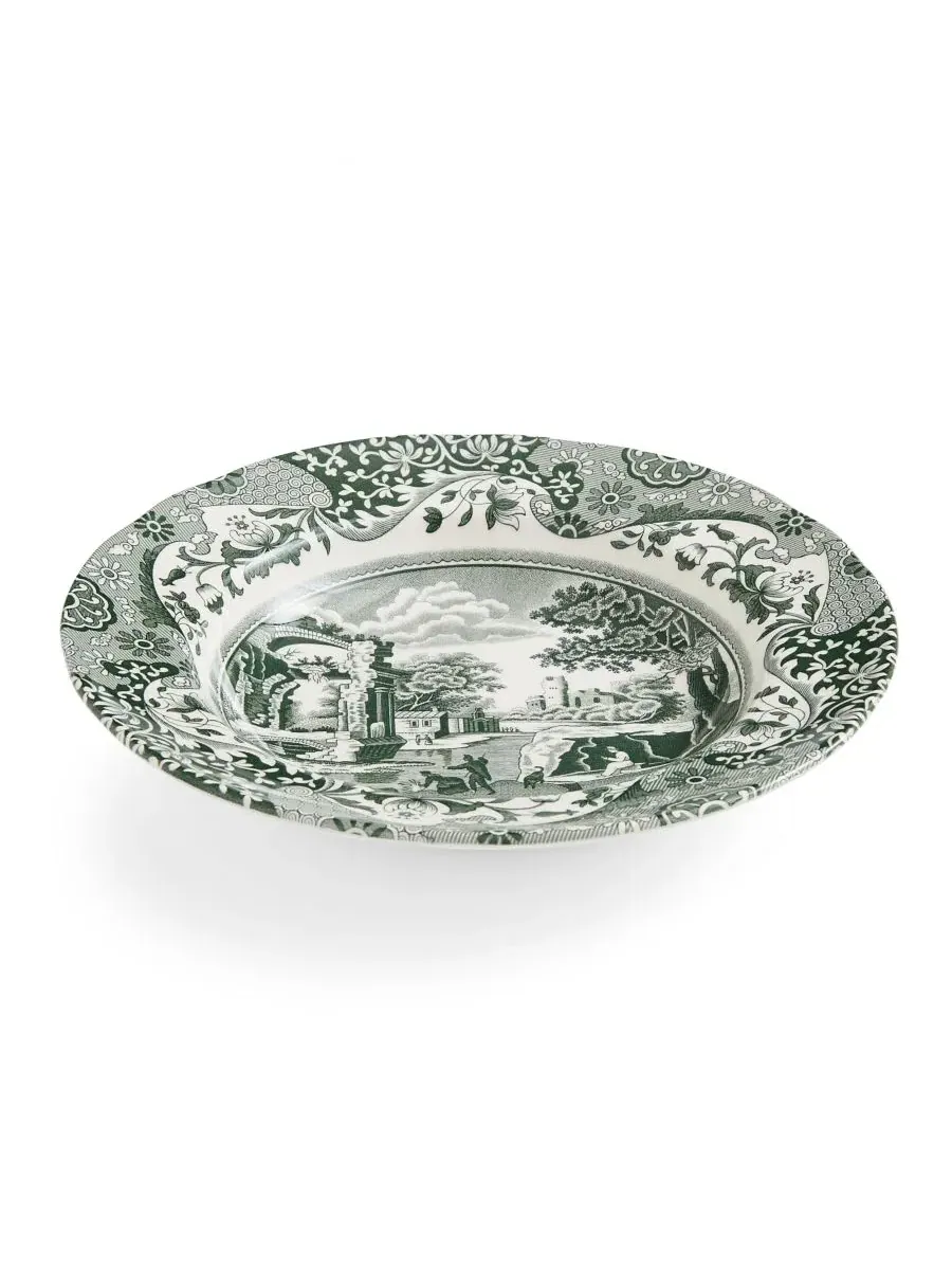Тарелка для супа с узором Heritage Green Italian, набор из 4 шт. Spode — изображение 5 из 10, зеленый