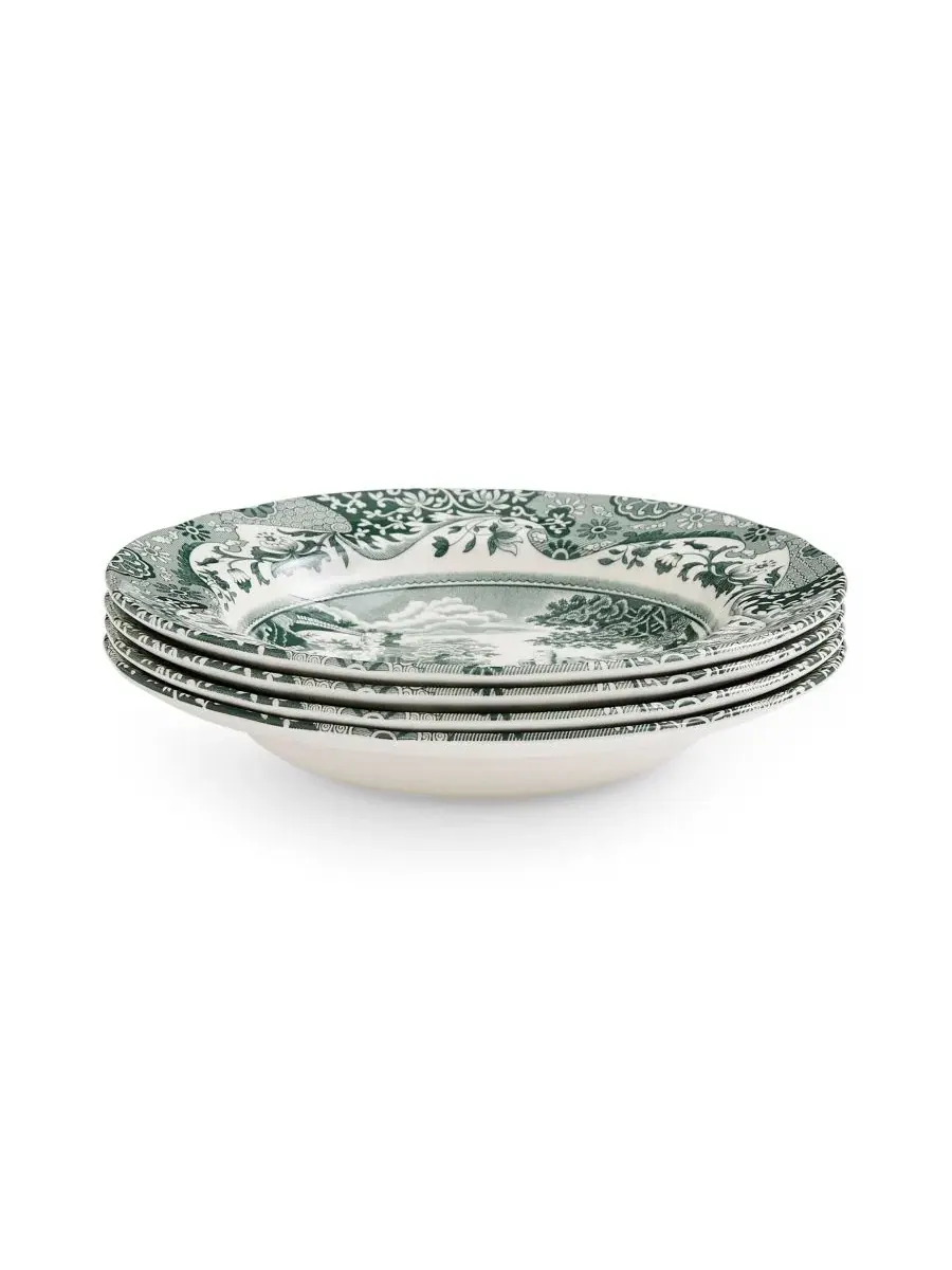 Тарелка для супа с узором Heritage Green Italian, набор из 4 шт. Spode — изображение 9 из 10, зеленый