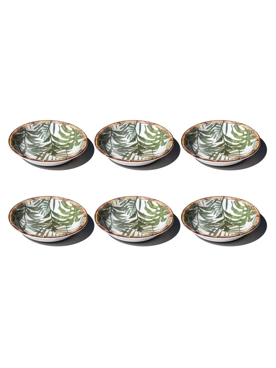 Набор низких мисок Rainforest Palm NewWave Melamine, 6 шт Abode Homewares