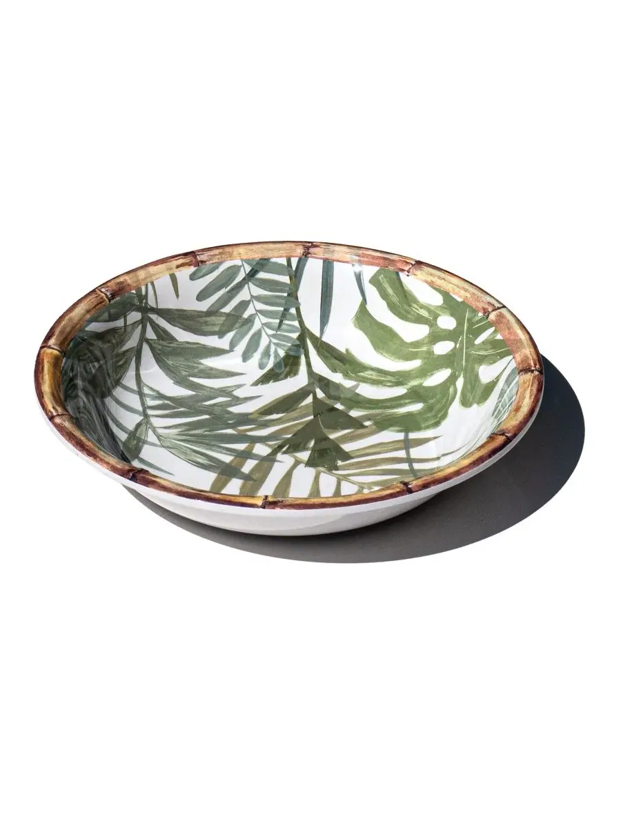Набор низких мисок Rainforest Palm NewWave Melamine, 6 шт Abode Homewares — изображение 2 из 4, зеленый