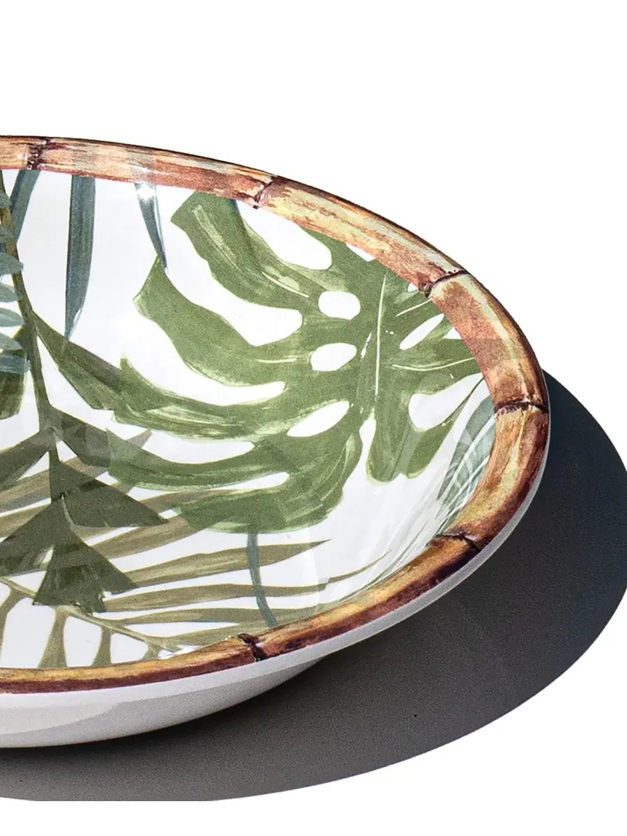 Набор низких мисок Rainforest Palm NewWave Melamine, 6 шт Abode Homewares — изображение 4 из 4, зеленый