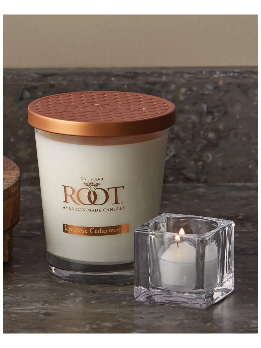 Большая ароматическая свеча в стеклянной банке из японского кедра Veriglass ROOT CANDLES — изображение 5 из 5, прозрачный