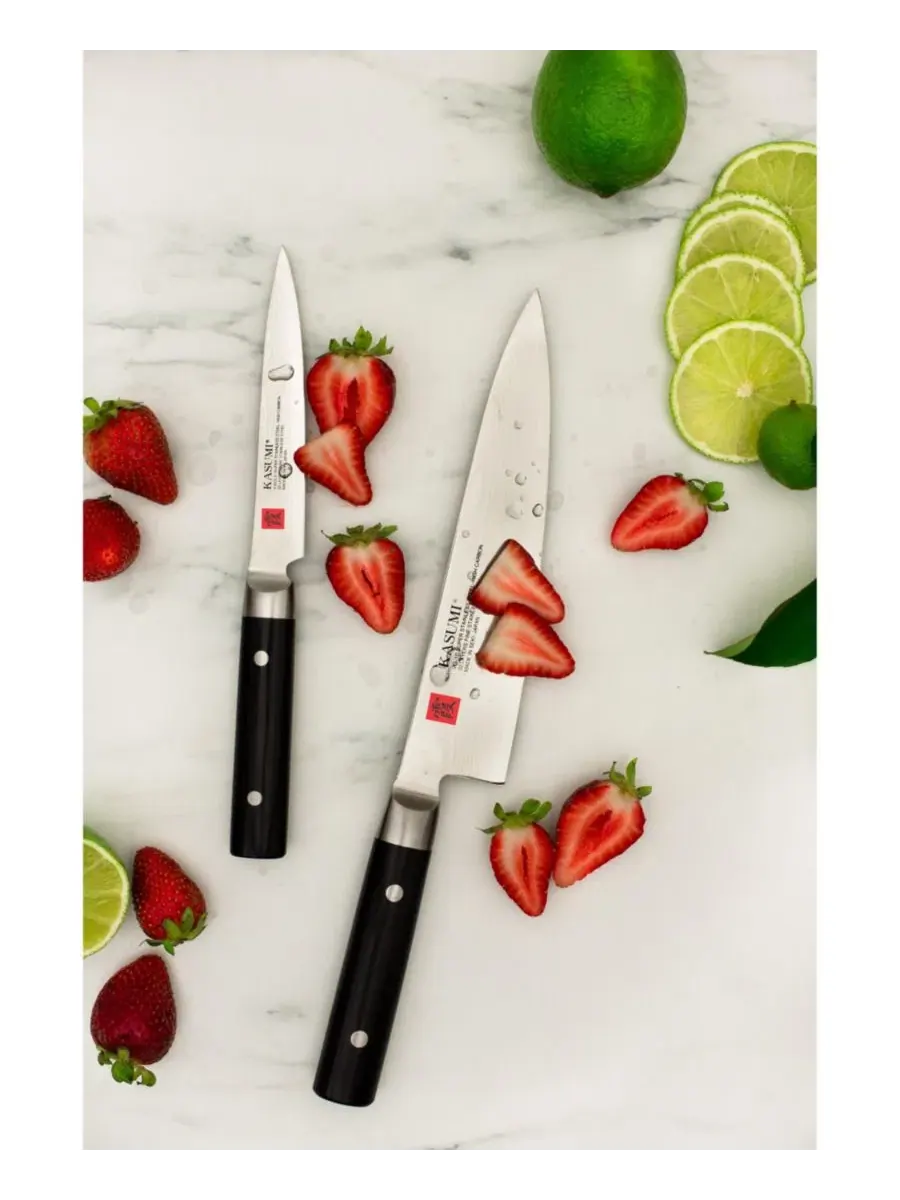 Набор из 2 ножей Gyuto 6" и 8" Chef Knife Kasumi — изображение 4 из 10, серебряный