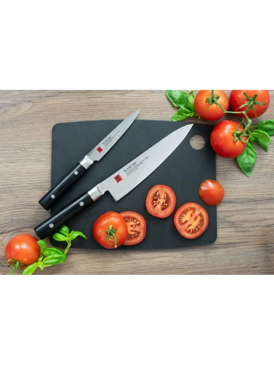 Набор из 2 ножей Gyuto 6" и 8" Chef Knife Kasumi — изображение 6 из 10, серебряный