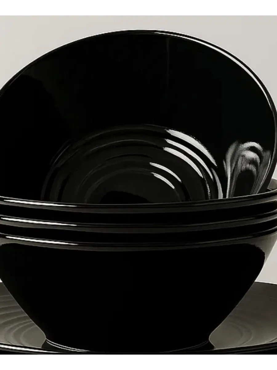 Набор посуды Barro NewWave Melamine, 12 предметов, сервировка на 4 персоны Abode Homewares — изображение 3 из 5, черный