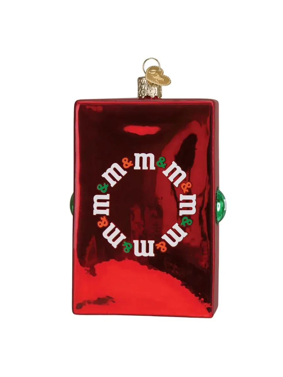 Елочная игрушка из стекла Mars Wrigley Candies M&M's Vending Machine Old World Christmas — изображение 2 из 4
