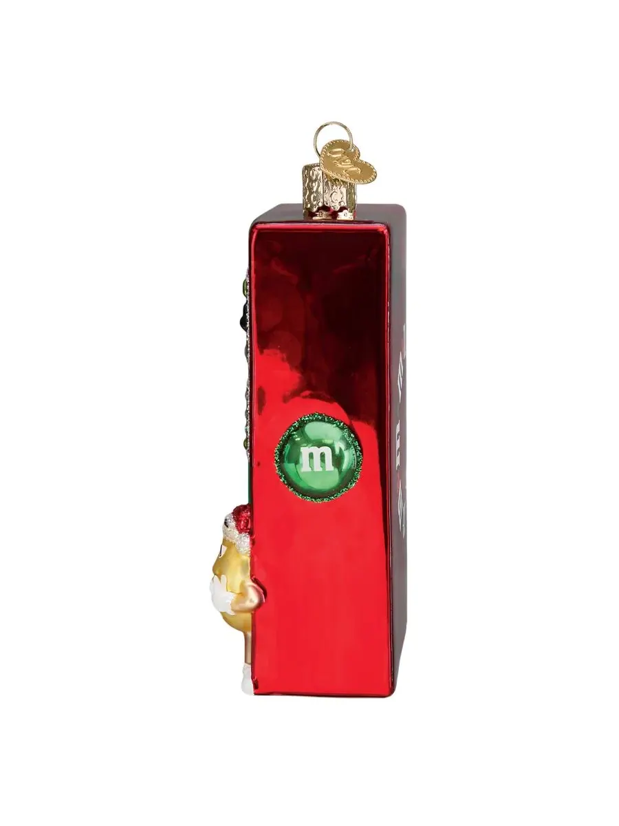 Елочная игрушка из стекла Mars Wrigley Candies M&M's Vending Machine Old World Christmas — изображение 3 из 4