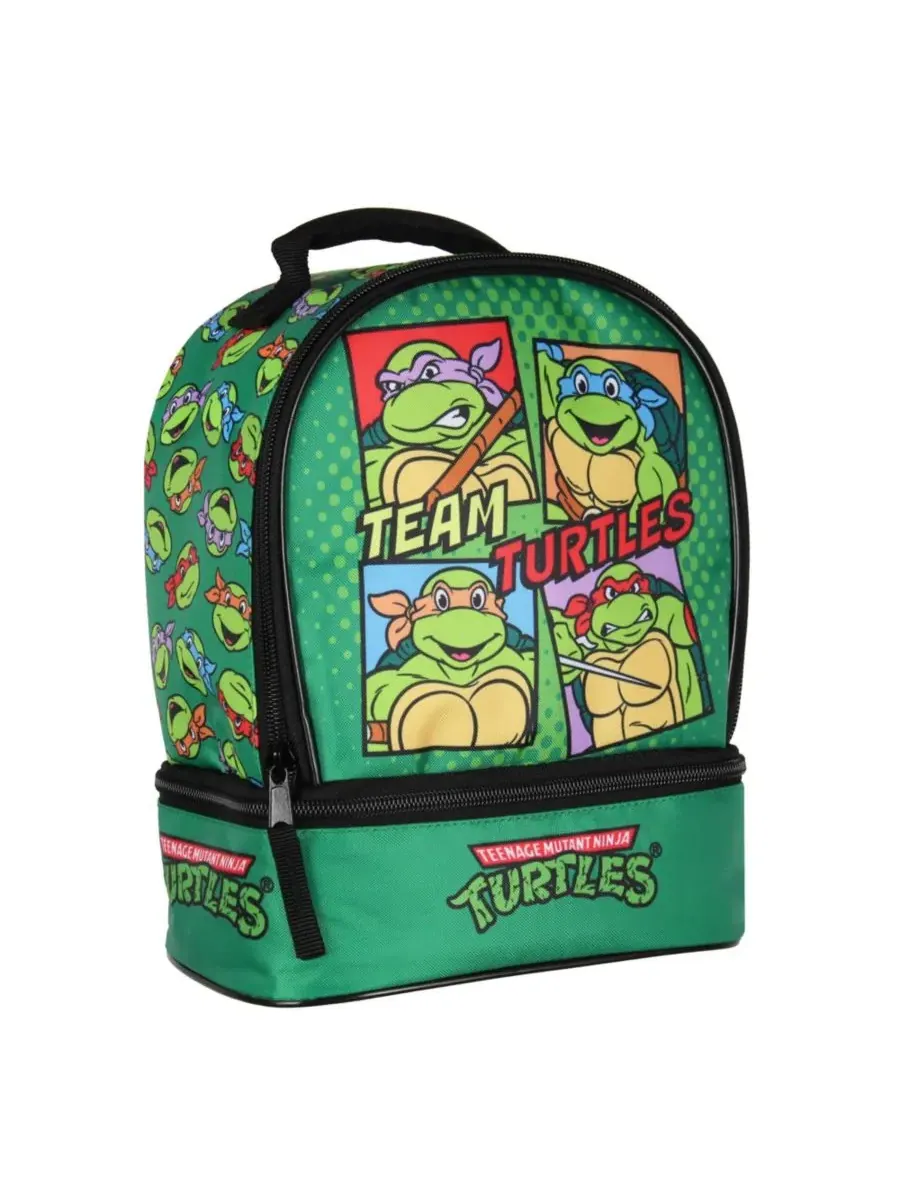 Сумка-ланчбокс Nickelodeon Team с двумя отделениями Teenage Mutant Ninja Turtles — изображение 1 из 3, зеленый