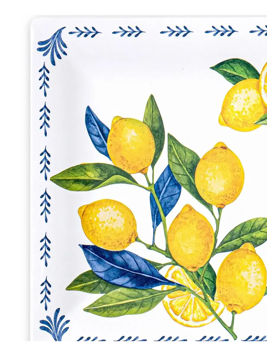 Прямоугольный сервировочный поднос Lemon Orchard Abode Homewares — изображение 3 из 5, желтый