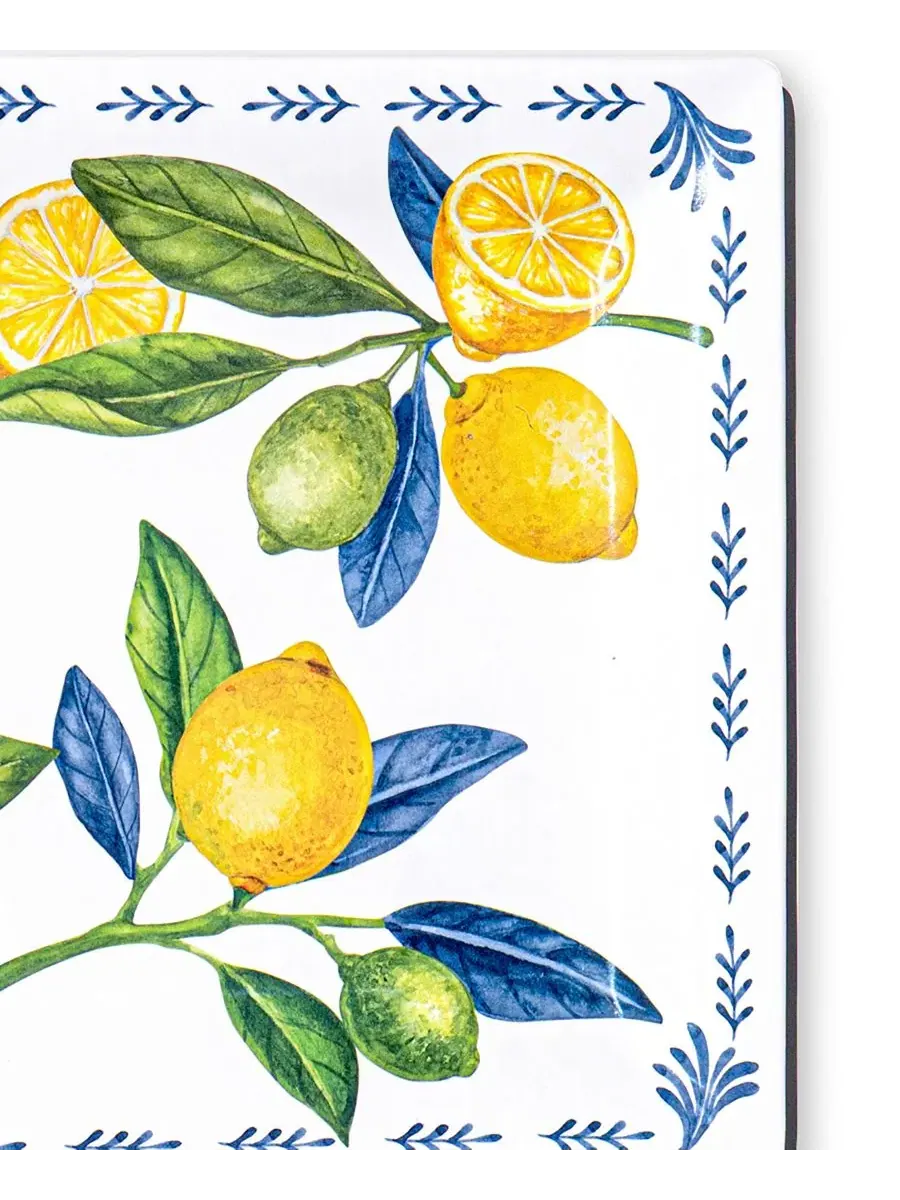 Прямоугольный сервировочный поднос Lemon Orchard Abode Homewares — изображение 4 из 5, желтый
