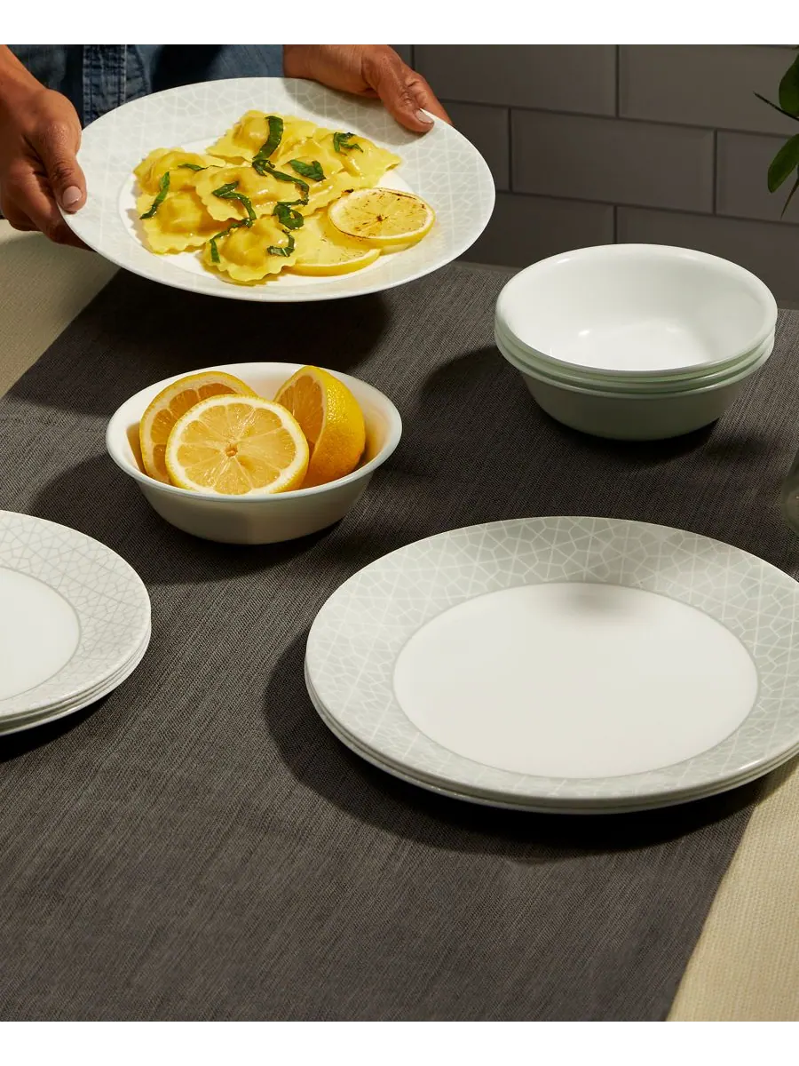 Набор посуды Vitrelle Signature Knox из 12 предметов, на 4 персоны Corelle — изображение 4 из 6, белый