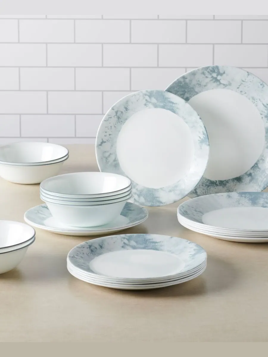 Набор посуды Salt Wash, 12 предметов, на 4 персоны Corelle — изображение 2 из 6, белый