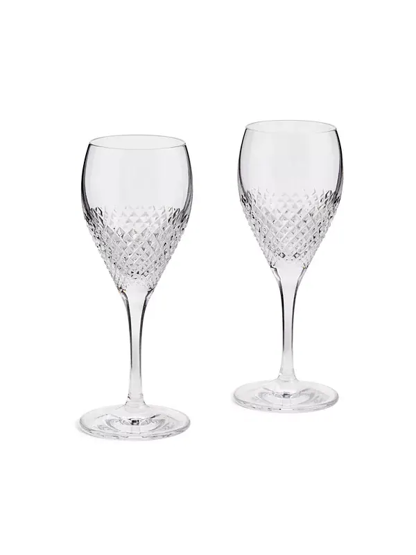 Бокалы для вина с алмазной мозаикой, набор из 2 шт. Vera Wang Wedgwood — изображение 1 из 4, прозрачный
