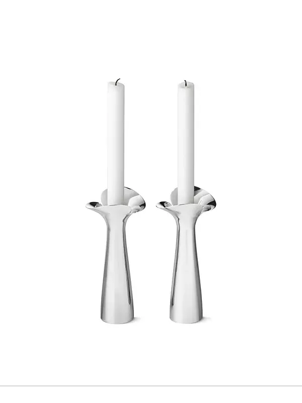 Подсвечник Bloom Botanica, 2 предмета Georg Jensen — изображение 1 из 2, серебряный
