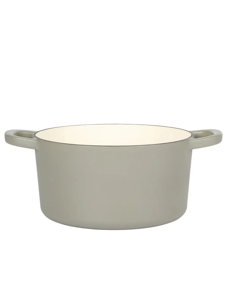 Круглая чугунная кастрюля Crock-Pot Artisan объемом 5 кварт (5 литров) - матовый пыльно-розовый — изображение 2 из 10
