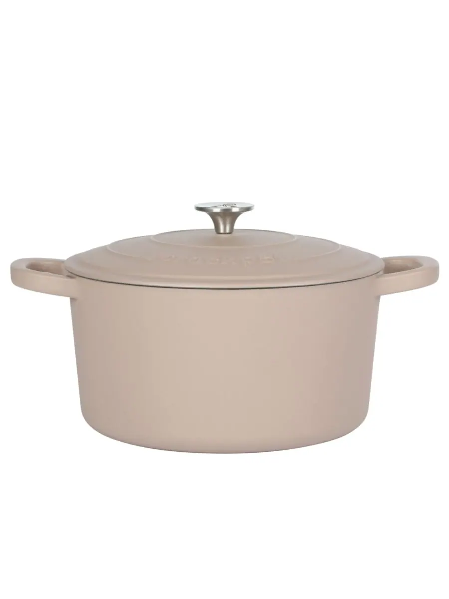 Crock Pot Круглая чугунная кастрюля Crock-Pot Artisan объемом 5 кварт (5 литров) - матовый