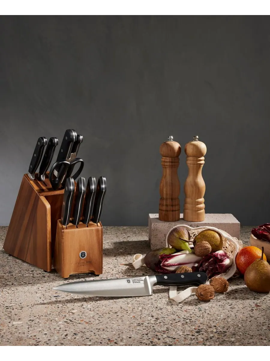 Набор кухонных ножей Wolfgang Starke с подставкой, 11 предметов Cuisine::pro, — изображение 6 из 8, нет цвета
