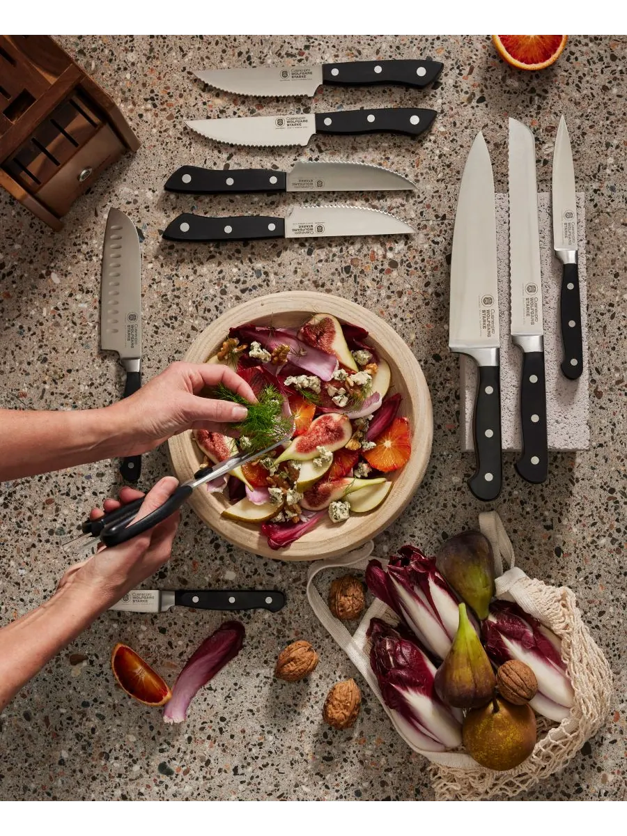 Набор кухонных ножей Wolfgang Starke с подставкой, 11 предметов Cuisine::pro, — изображение 7 из 8, нет цвета