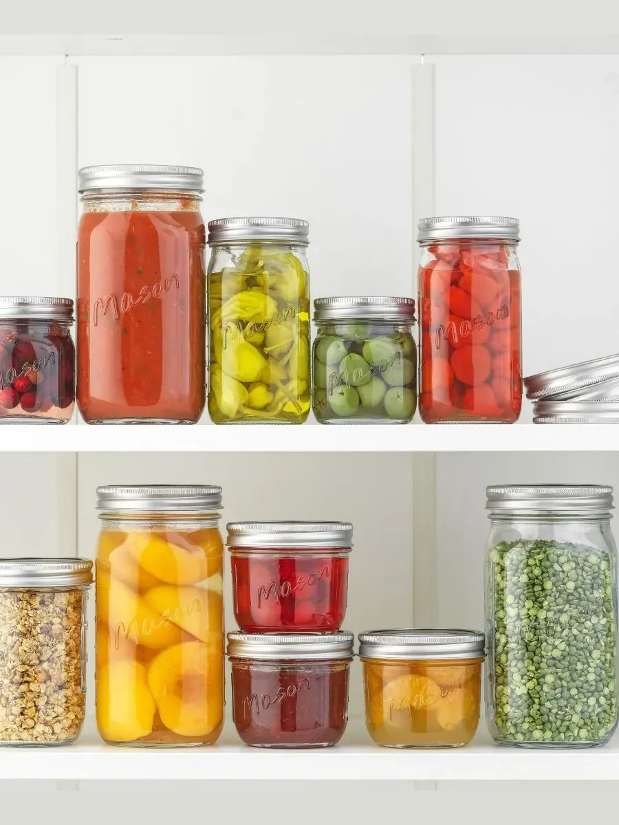 Стандартный набор из 6 банок Mason Jar с герметичными крышками Joyjolt — изображение 4 из 10, прозрачный