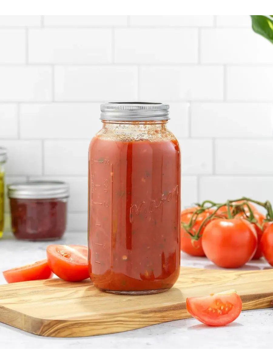 Стандартный набор из 6 банок Mason Jar с герметичными крышками Joyjolt — изображение 9 из 10, прозрачный