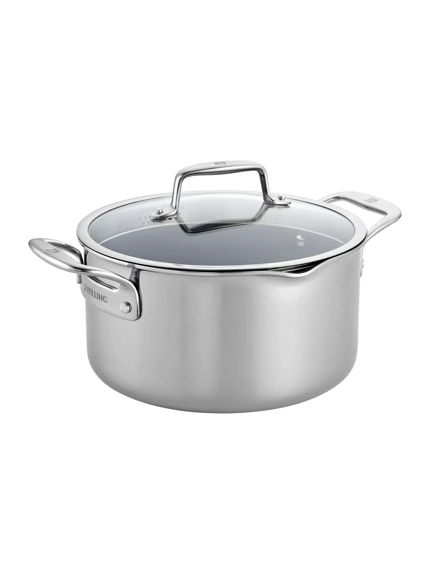 Кастрюля Zwilling Clad CFX Ceramic, 5,7 л, 24 см — изображение 1 из 6, серебристый