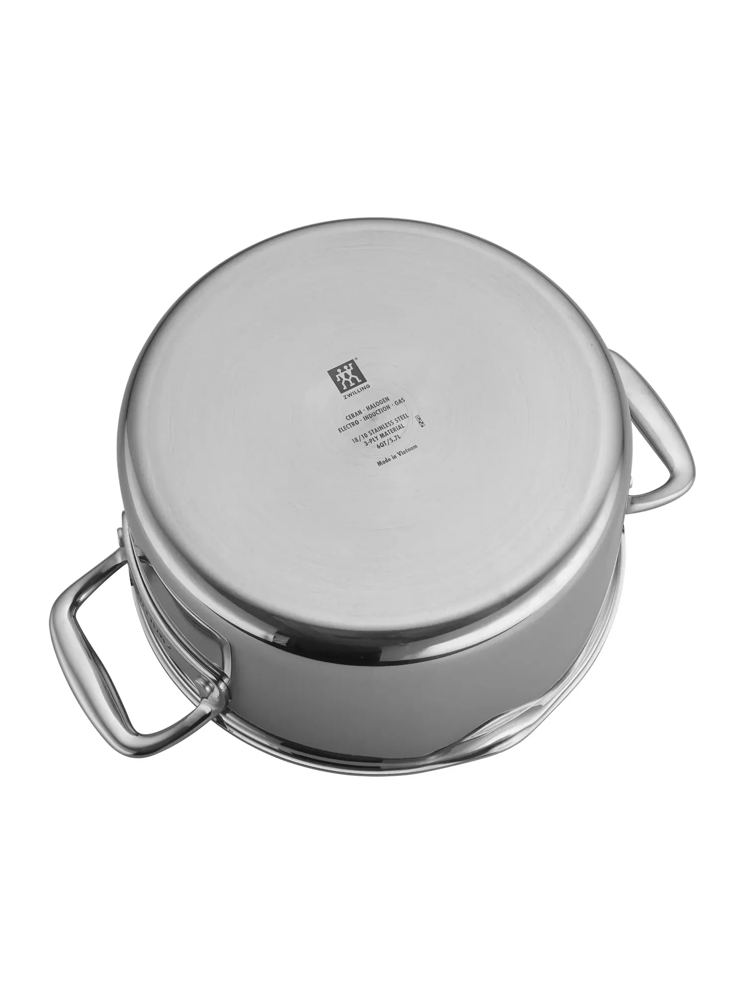 Кастрюля Zwilling Clad CFX Ceramic, 5,7 л, 24 см — изображение 4 из 6, серебристый
