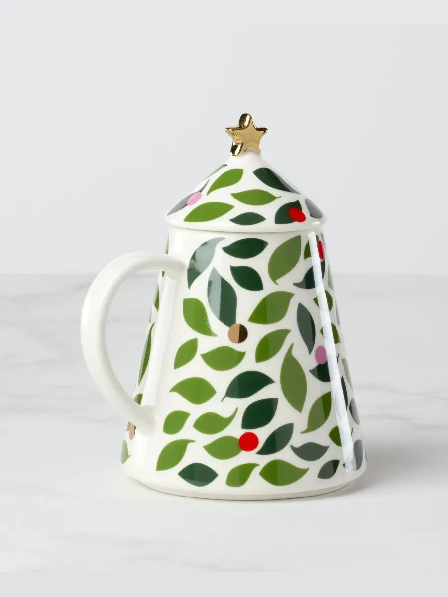 Кружка с крышкой Evergreen Figural Tree, Kate Spade New York — изображение 3 из 5, мульти