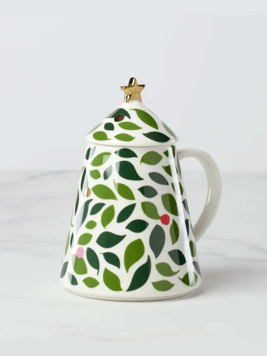 Кружка с крышкой Evergreen Figural Tree, Kate Spade New York — изображение 5 из 5, мульти