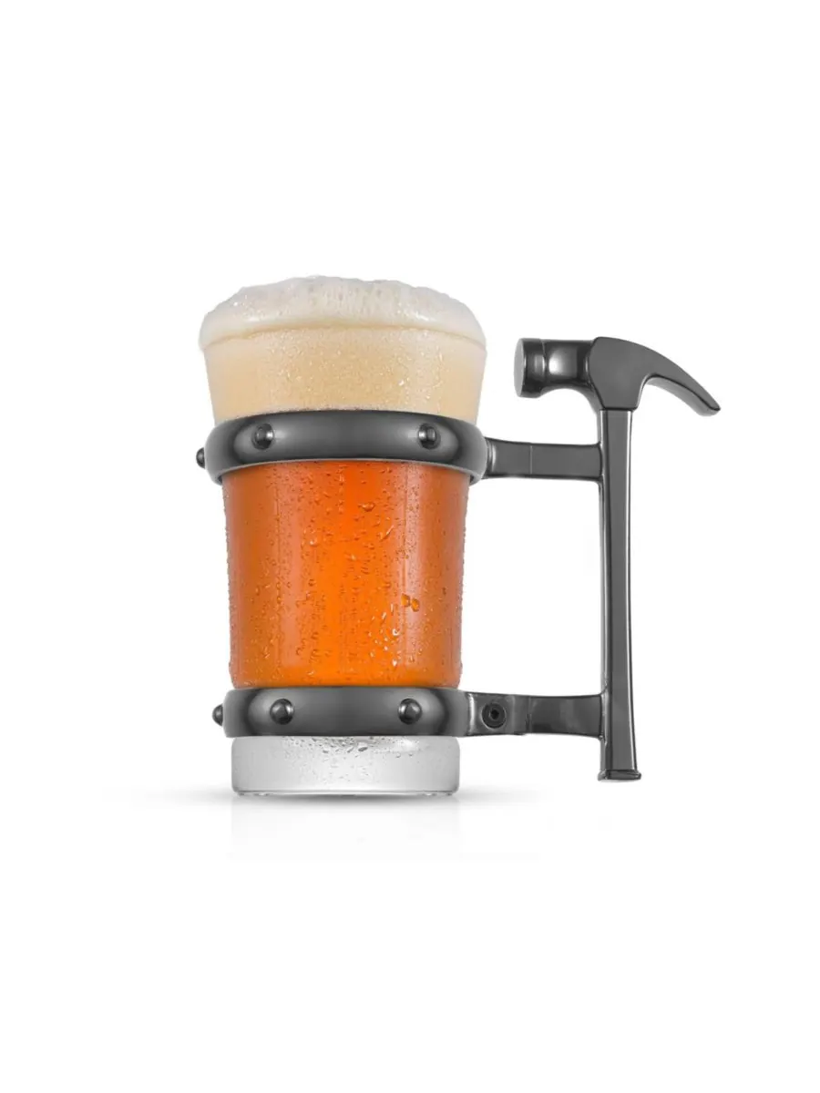 Пивная кружка Tools Collection с ручкой в виде молотка, 17 унций JoyJolt