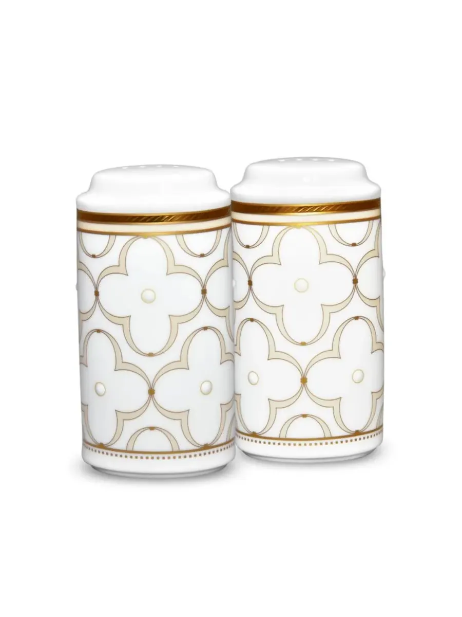 Набор из солонки и перечницы Noritake Trefolio Gold 10 см