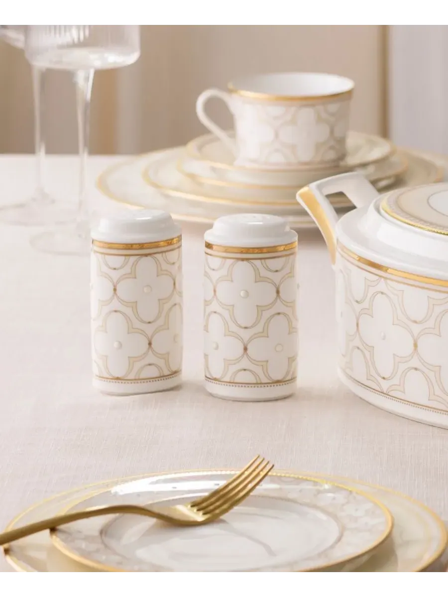 Набор из солонки и перечницы Noritake Trefolio Gold 10 см — изображение 4 из 9, золото