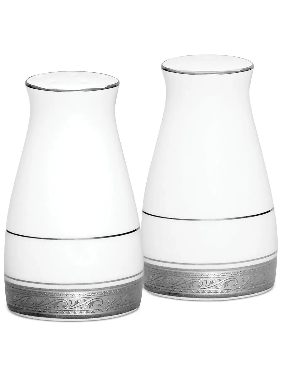 Набор из солонки и перечницы Noritake Crestwood Platinum 8 см