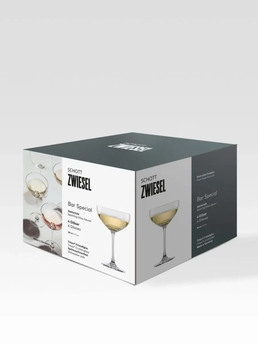 Набор из 4 бокалов для шампанского, 9.5 унций, с широкой чашей Zwiesel Glas — изображение 7 из 7, прозрачный