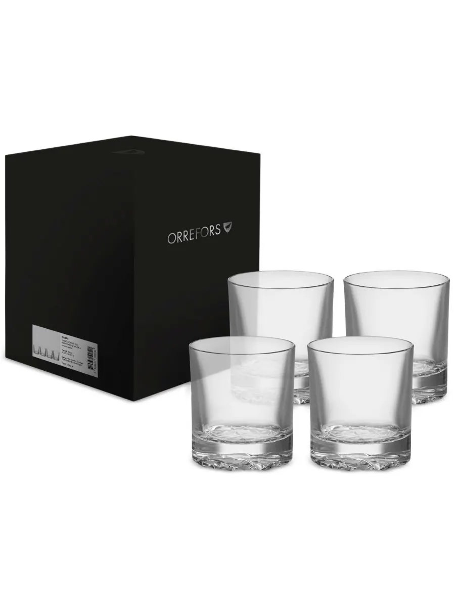 Набор из 4 бокалов для коктейля Carat Double Old-Fashioned Orrefors