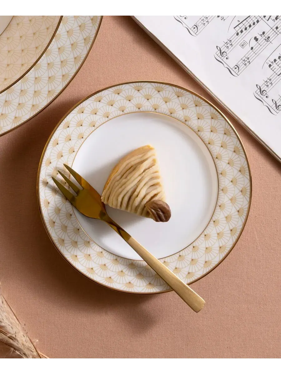 Набор посуды из 5 предметов Noritake Trocadero Gold — изображение 2 из 5, золотистый белый