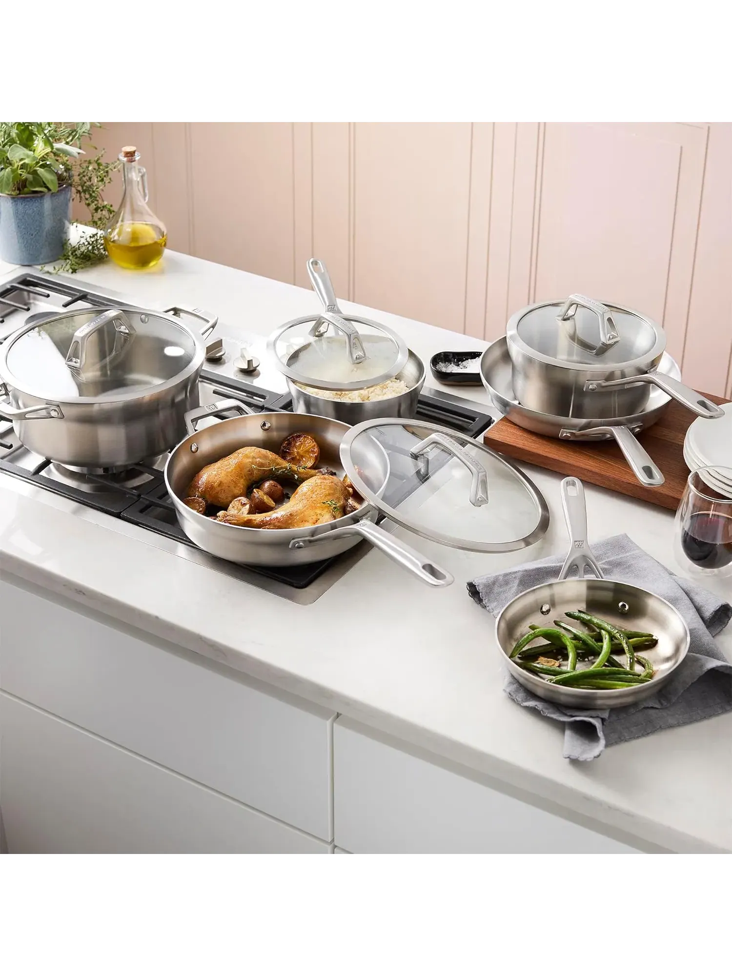 Набор посуды Zwilling Motion Stainless Steel, 10 предмета — изображение 2 из 5, серебристый