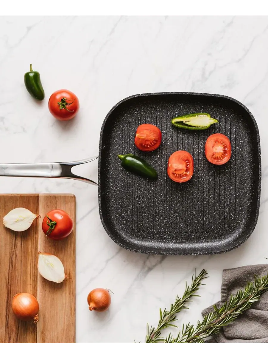Сковорода-гриль IRONROC из литого алюминия, 28 см Cuisine::Pro — изображение 2 из 2, черный