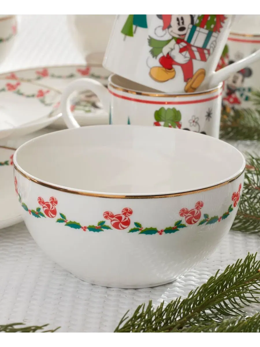 Набор десертных тарелок Disney Holiday, 12 предметов, сервировка на 4 персоны Lenox — изображение 11 из 12, мульти