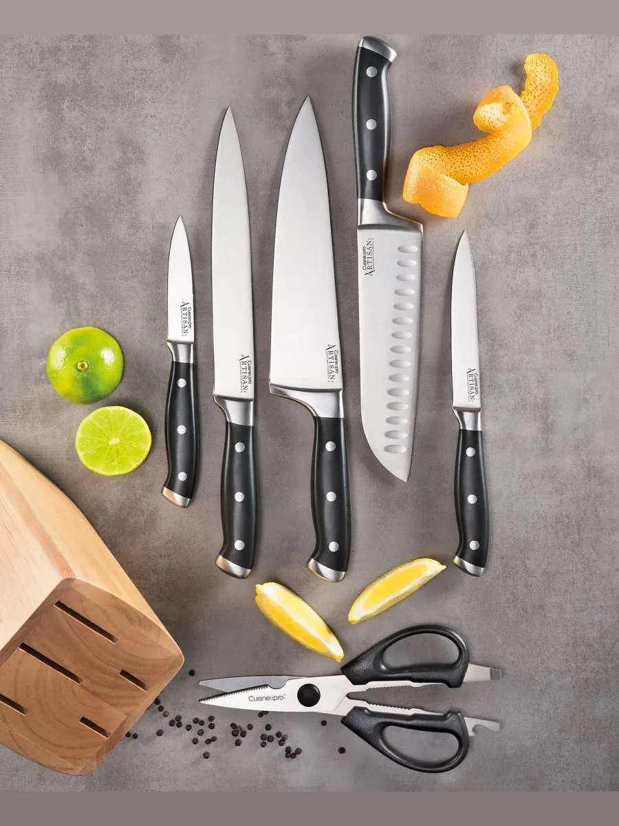 Набор ножей Artisan Licht с подставкой, 7 предметов Cuisine::pro, — изображение 8 из 10, нет цвета