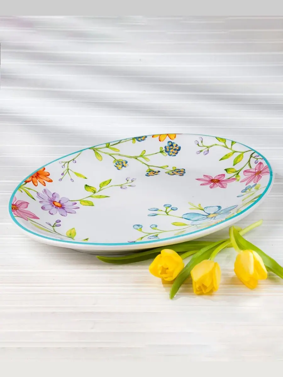 Овальное блюдо «Шарлотта» Euro Ceramica — изображение 2 из 4, мульти