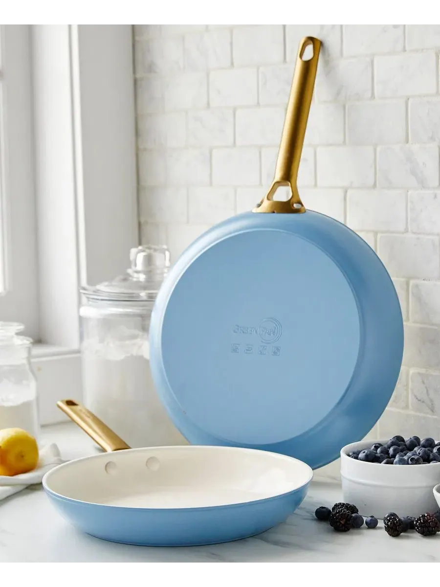 Набор из 2 сковородок Reserve Hard Anodized Aluminum, Stainless Steel GreenPan — изображение 2 из 10, синий