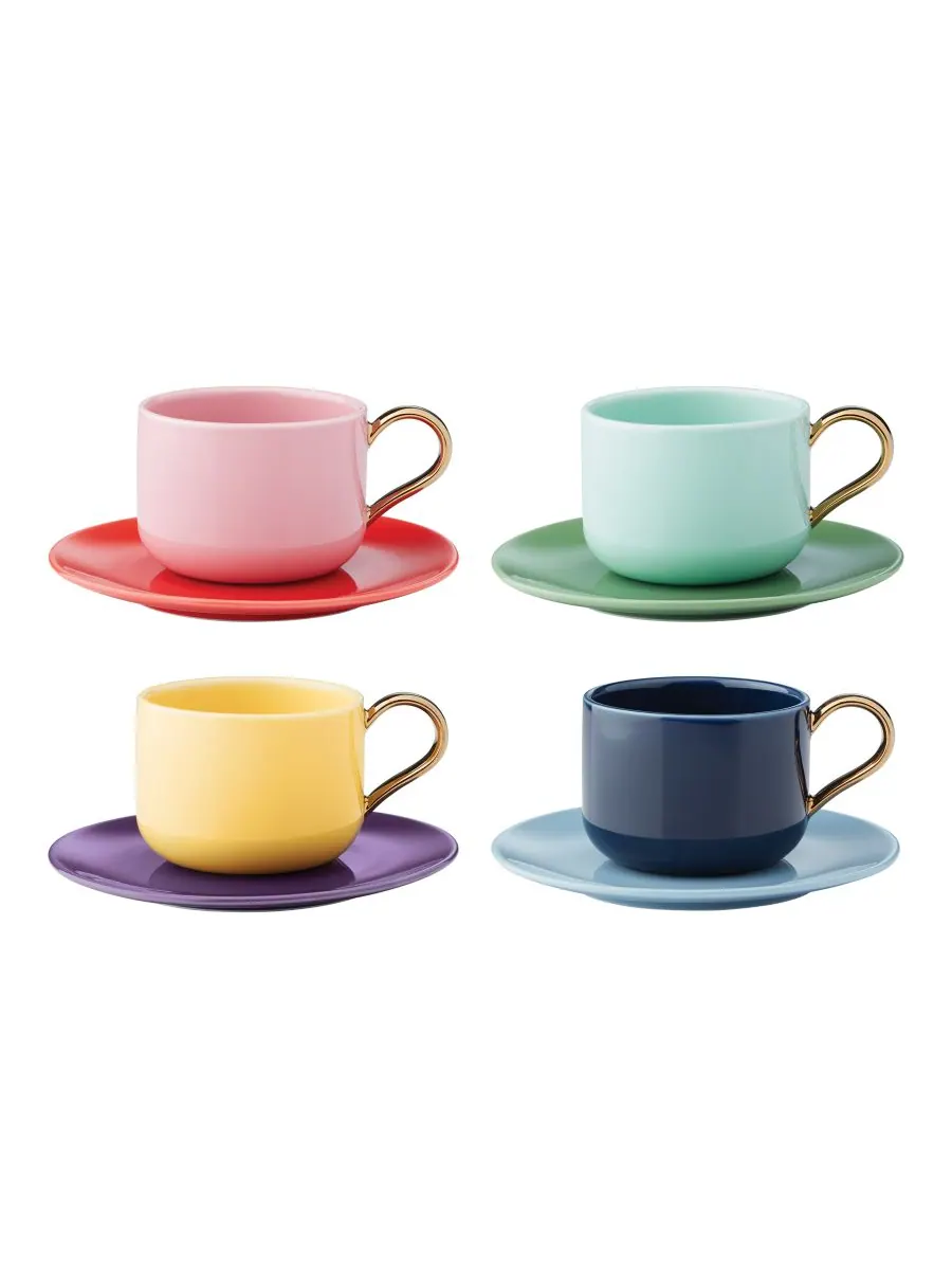 Набор из 8 чашек и блюдец Make it Pop, на 4 персоны Kate spade new york
