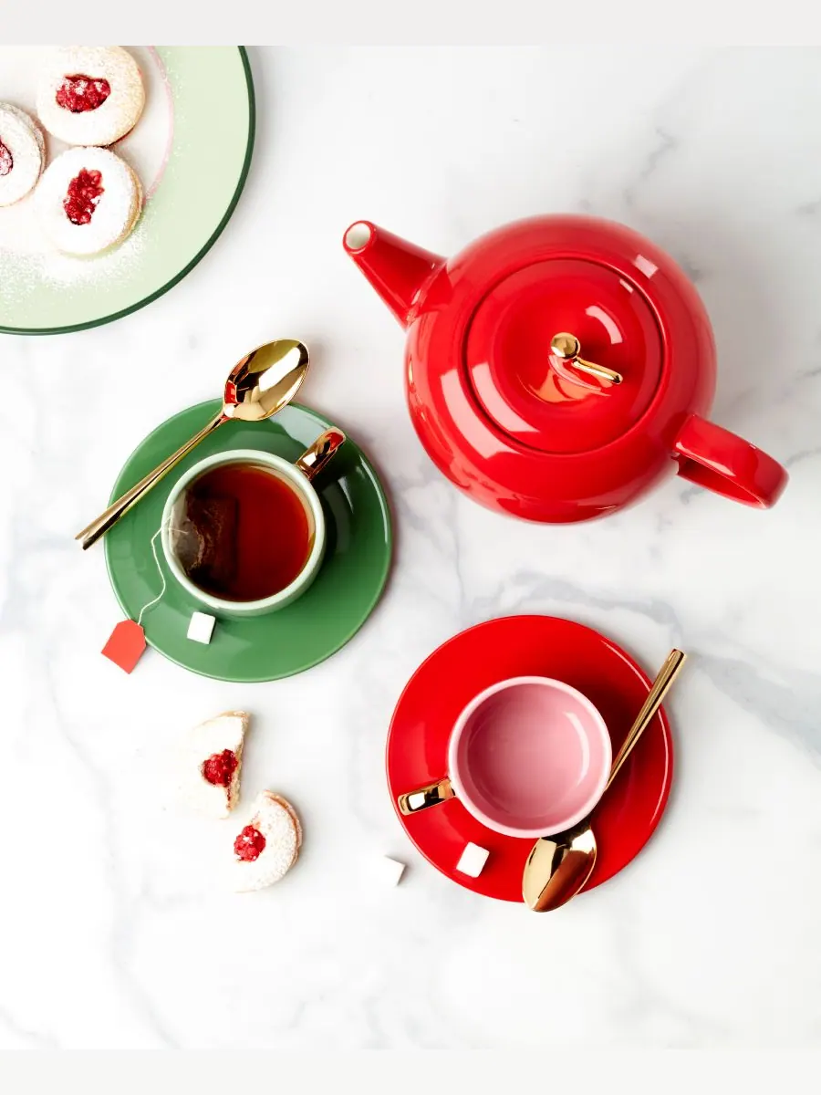 Набор из 8 чашек и блюдец Make it Pop, на 4 персоны Kate spade new york — изображение 6 из 6, желтый