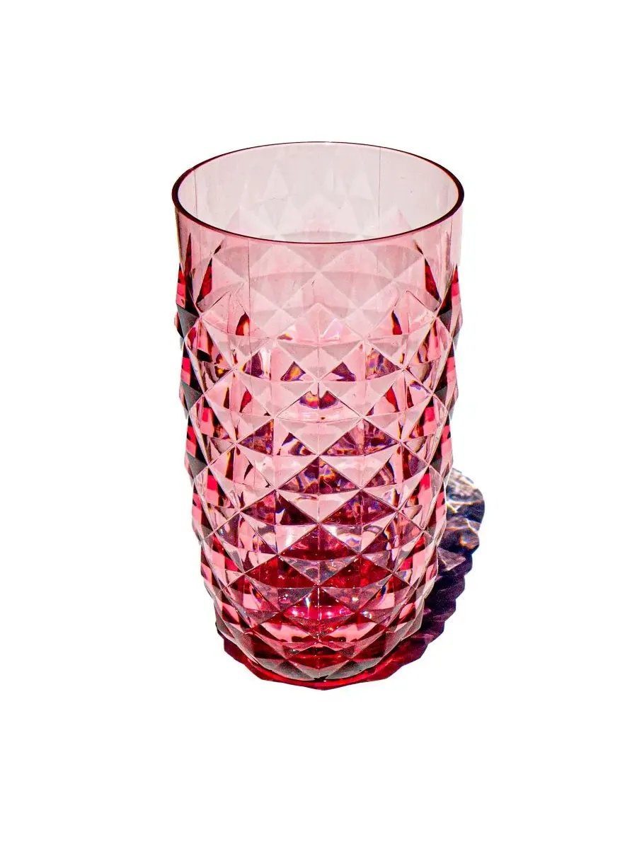 Набор из 6 стаканов Diamond Cut Abode Homewares — изображение 2 из 5, розовый