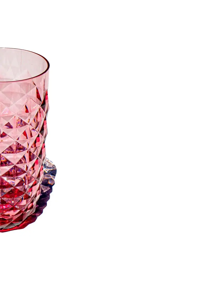 Набор из 6 стаканов Diamond Cut Abode Homewares — изображение 3 из 5, розовый